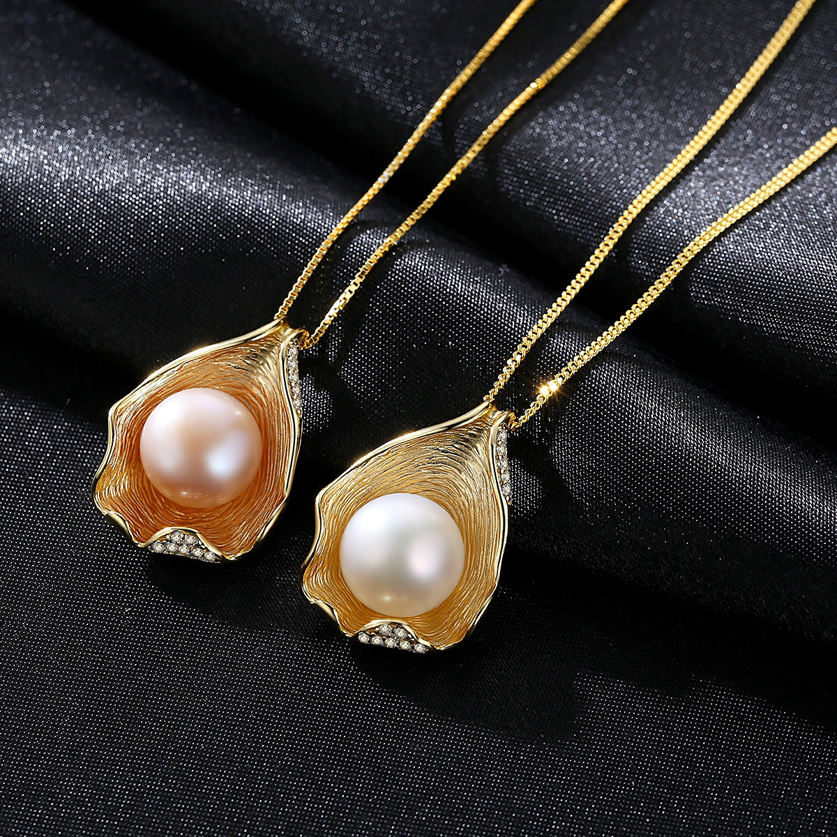Oceanic Reverie: Pearl-Kissed Silver Necklace