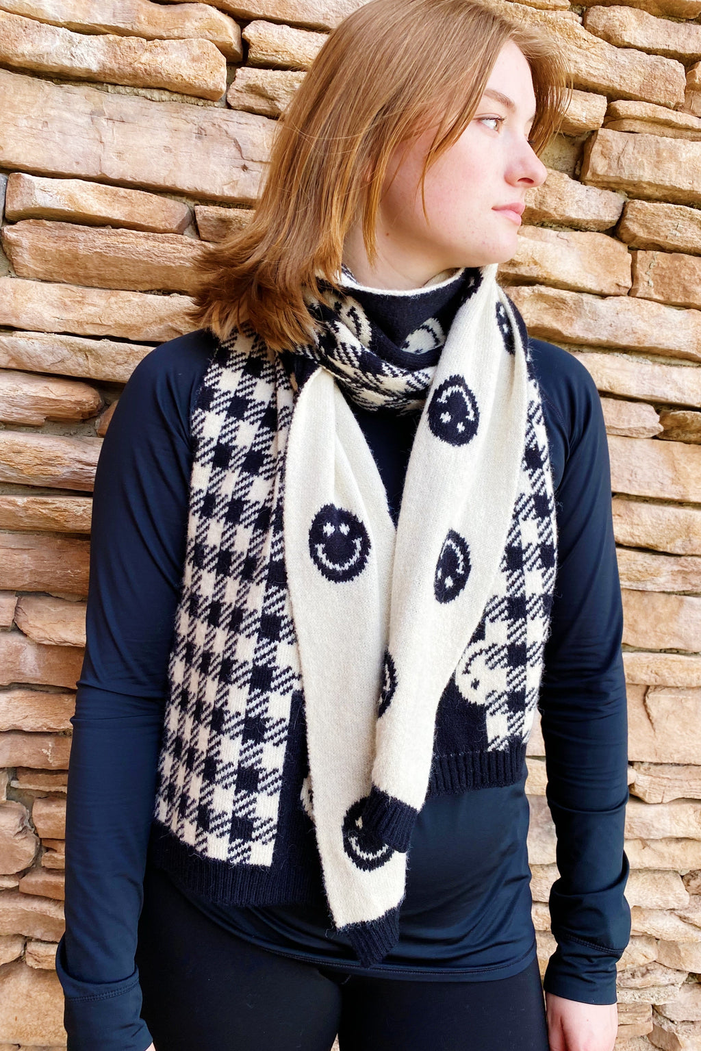 The Joyful Aura Reversible Knit Scarf