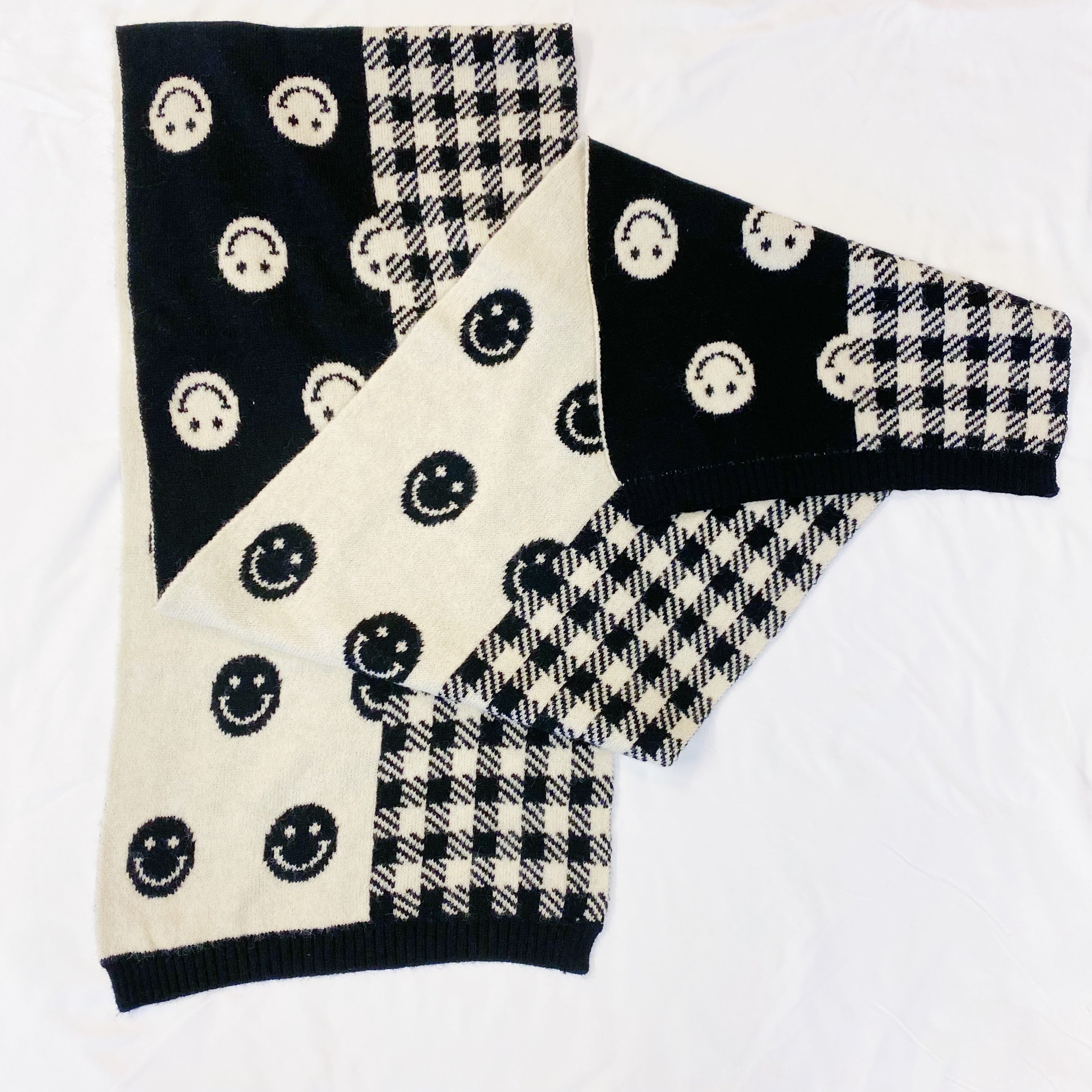 The Joyful Aura Reversible Knit Scarf